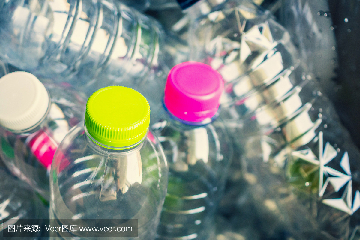 塑料瓶回收的背景概念